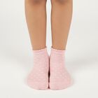 Girls' Soft Pastel Pink and Light Powder Blue Regular Fit Scalloped Ankle-Length Socks Pack of 2, Pink, small image number null