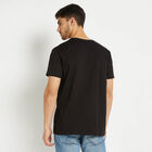 Cotton Cut & Sew Round Neck T-Shirt, Black, small image number null