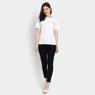 Ladies' 100% Cotton Round Neck T-Shirt, White, small image number null
