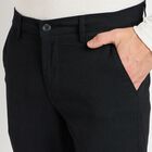 Men's Slim Fit Casual Trousers, Black, small image number null