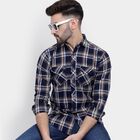 Cotton Checks Casual Shirt, Brown, small image number null