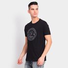 Men's 100% Cotton Round Neck Half Sleeves T-Shirt, Black, small image number null