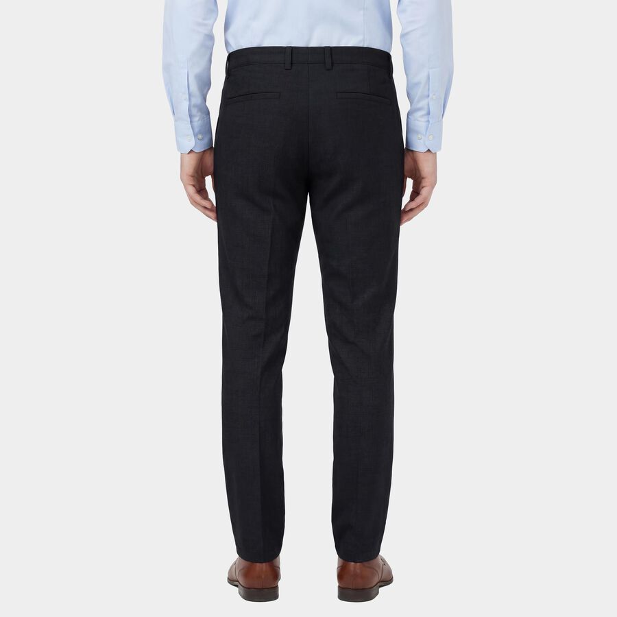 Men's Navy Blue Slim Fit Casual Trousers, Navy Blue, large