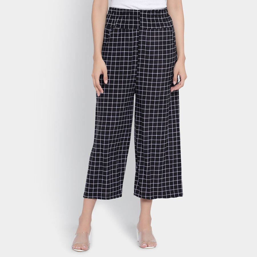 Checks Trousers, Black, large image number null