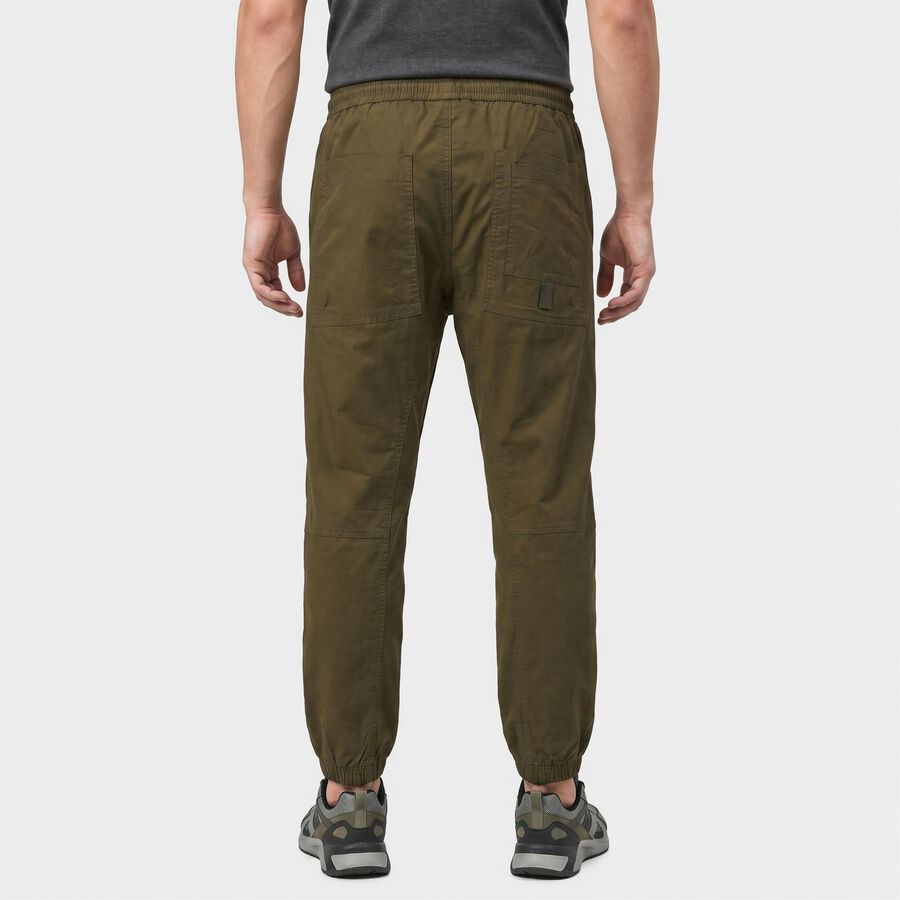 Men's Olive Green Slim Fit Jogger Casual Trousers, ओलिव, large