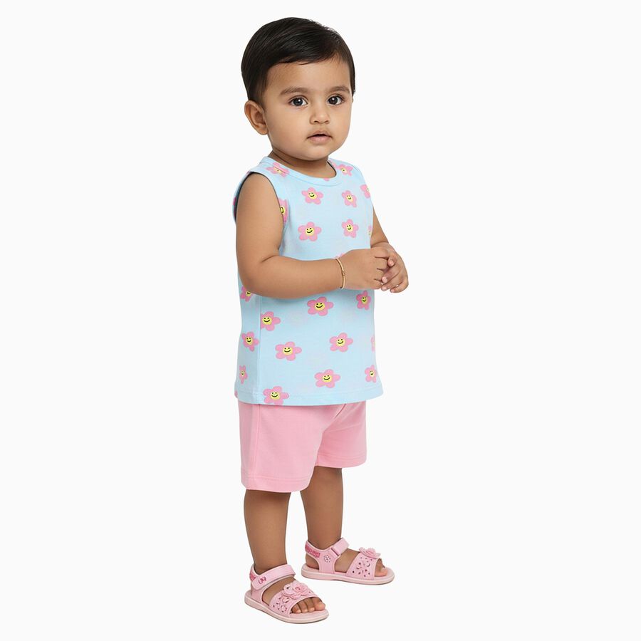 Infants' Short Set, Aqua, large image number null