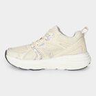 Men's Beige Lace-Up Sneakers, गहरा पीला, small