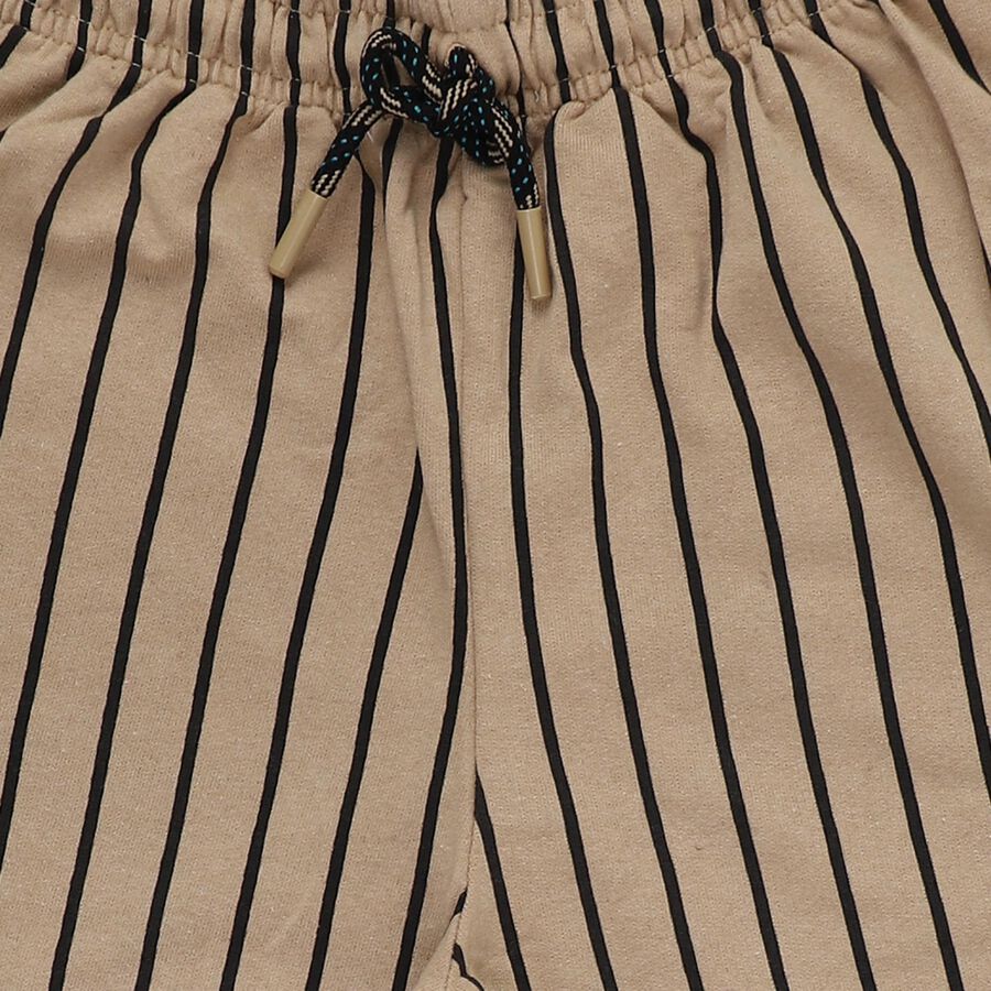 Boys' Muted Charcoal Gray Cotton Blend Casual Fit Bermuda Shorts, गहरा पीला, large