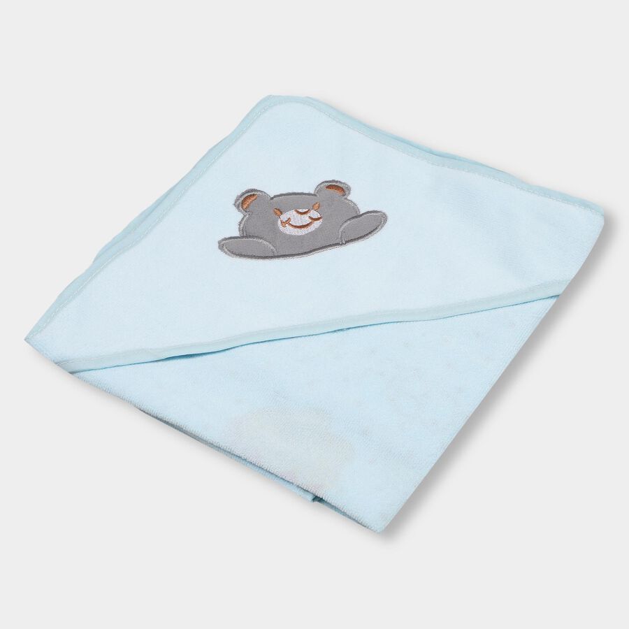 Infants' 100% Cotton Towel, Mid Blue, large image number null