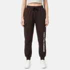 Women's Brown Regular Fit Cargo Track Pants, Brown, small