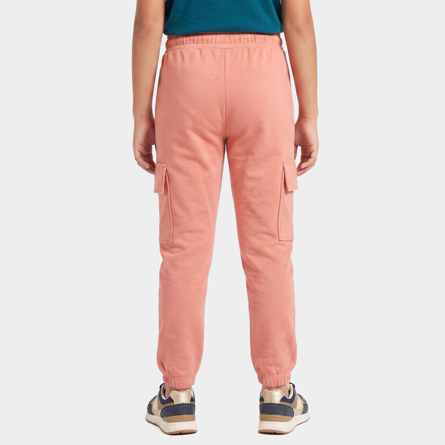 Girls' Pink Jogger Fit Cargo Pocket Pyjama, Pink, large