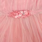Girls' Pink Fit and Flare Embellished Party Wear Frock, गुलाबी, small