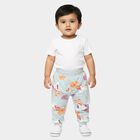 Infants' Light Blue Jogger Fit Unicorn Printed Cotton Pyjama, हल्का नीला, small