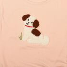 Girls Light Pink Cotton Round Neck Regular T-Shirt, Light Pink, small