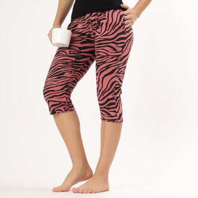 Unisex Bright Multicolor Slim Fit Flared Capri