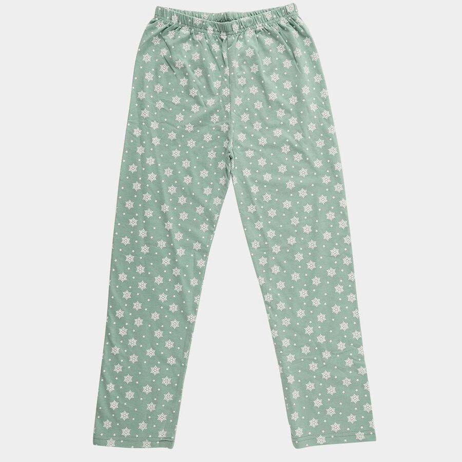 Girls' Pyjama, हल्का हरा, large