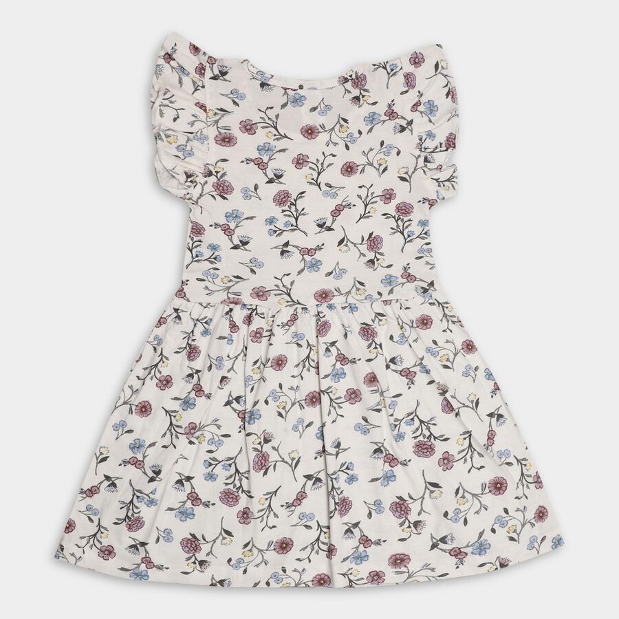 Girls' Frock , Off White, large image number null