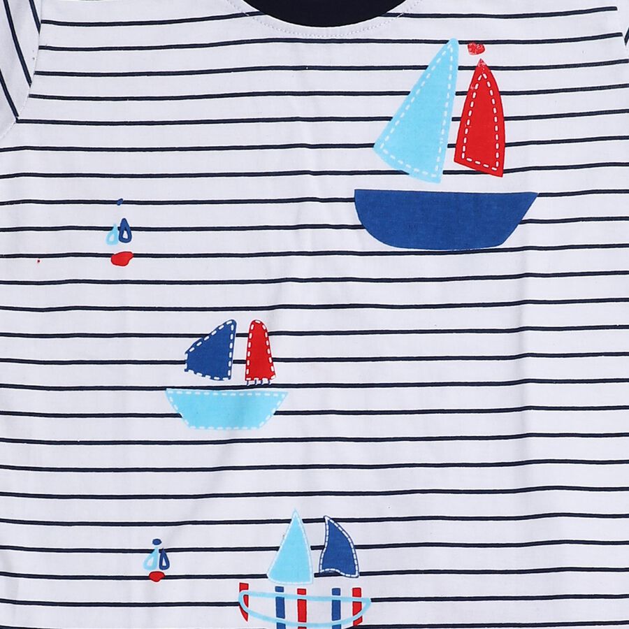 Boys' Knit Baba Suit, लाल, large image number null