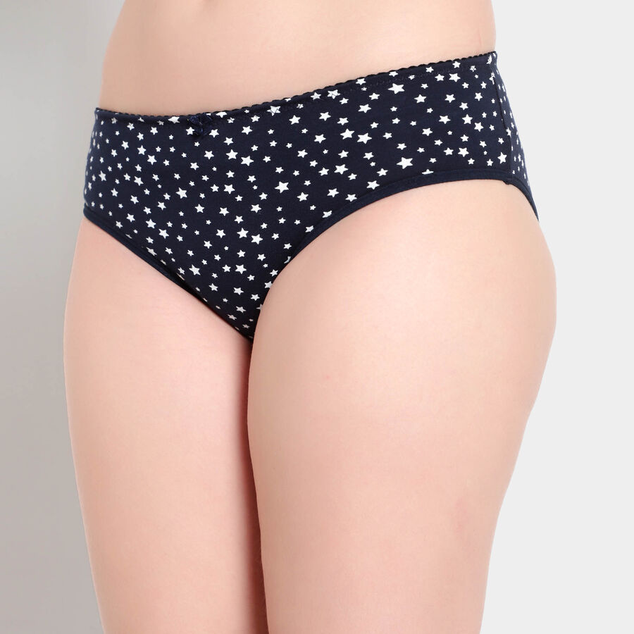 Cotton Printed Panty, Black, large image number null