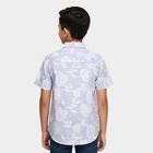 Boys Light Blue Cotton Classic Collar Casual Shirt, Light Blue, small