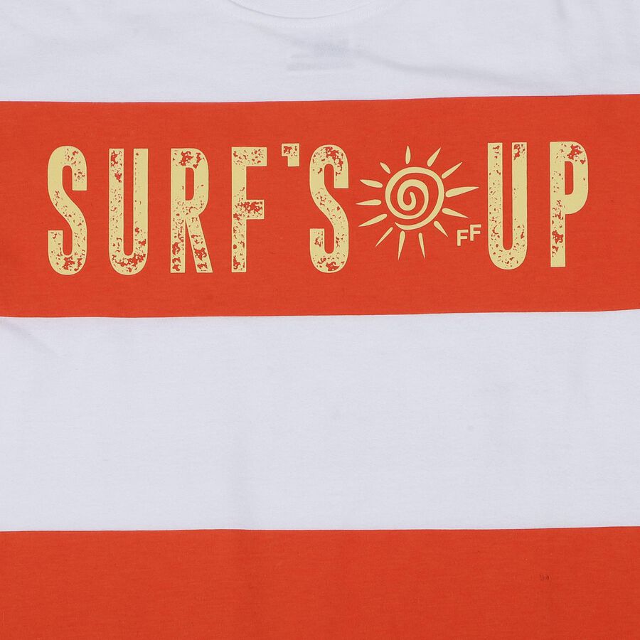 Boys Orange Cotton Round Neck Casual T-Shirt, Orange, large