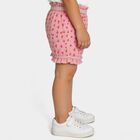 Girls Pink Regular Fit Printed Bloomer Shorts, Light Pink, small