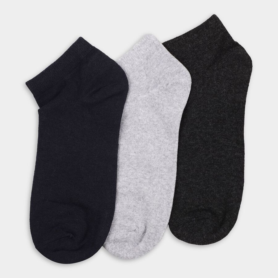 Men's Socks (Pack of 3), Navy Blue, large