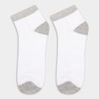 Men's Black And White Ankle Sports Socks, Black, small image number null