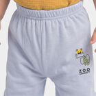 Infants' Light Blue Jogger Graphic Printed Cotton Pyjama, Light Blue, small