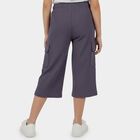 Girls Lilac Regular Fit Solid Capri, Lilac, small