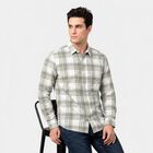 Men's Olive Green Cotton Casual Shirt, ओलिव, small