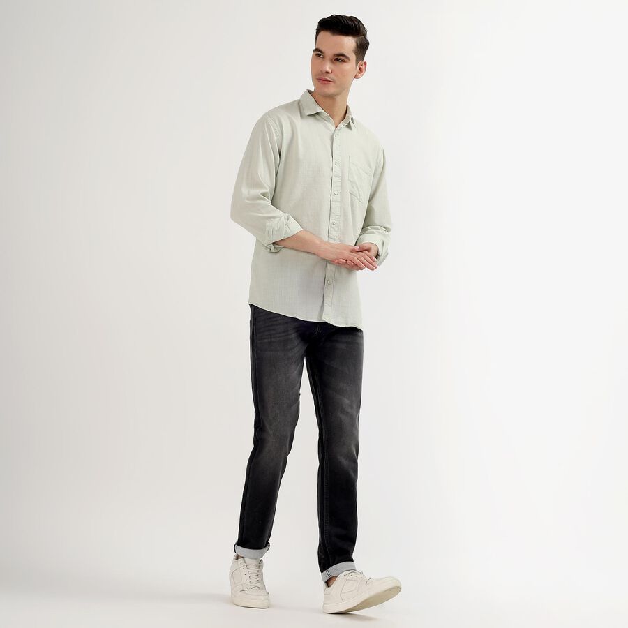 Men's 100% Cotton Casual Shirt, Aqua, large image number null