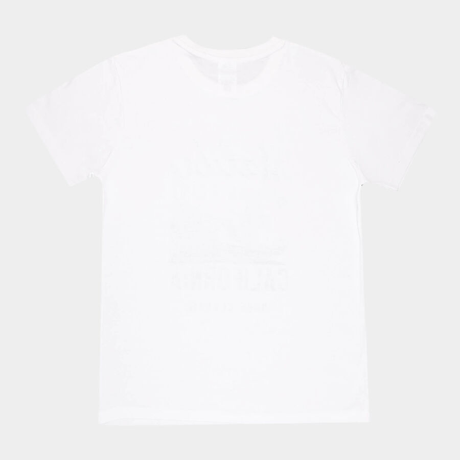 Boys Cotton T-Shirt, White, large image number null
