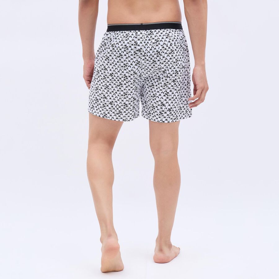 Men's 100% Cotton Outer Elastic Boxers, White, large image number null