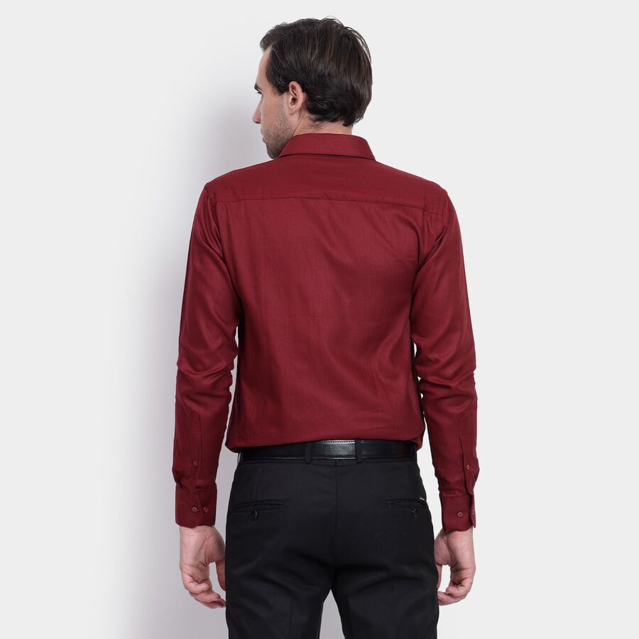 Men's Cotton Formal Shirt, मरून, large image number null