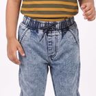 Boys' Light Blue Straight Fit Drawstring Waist Jeans, Light Blue, small