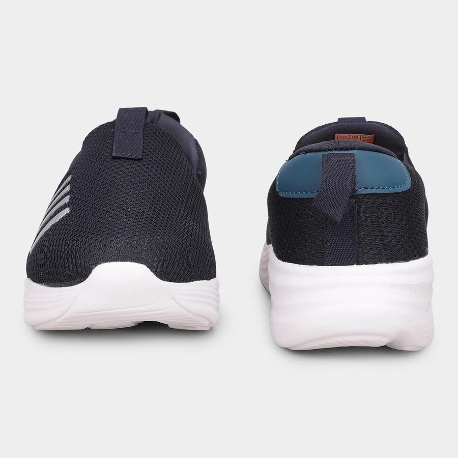 Men's Deep Midnight Navy Blue Slip-On Sports Shoes, नीला, large