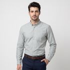 Men's Sage Green Button-Down Collar Formal Shirt, हल्का हरा, small
