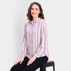 Ladies'  Stripes Shirt, Purple, small image number null