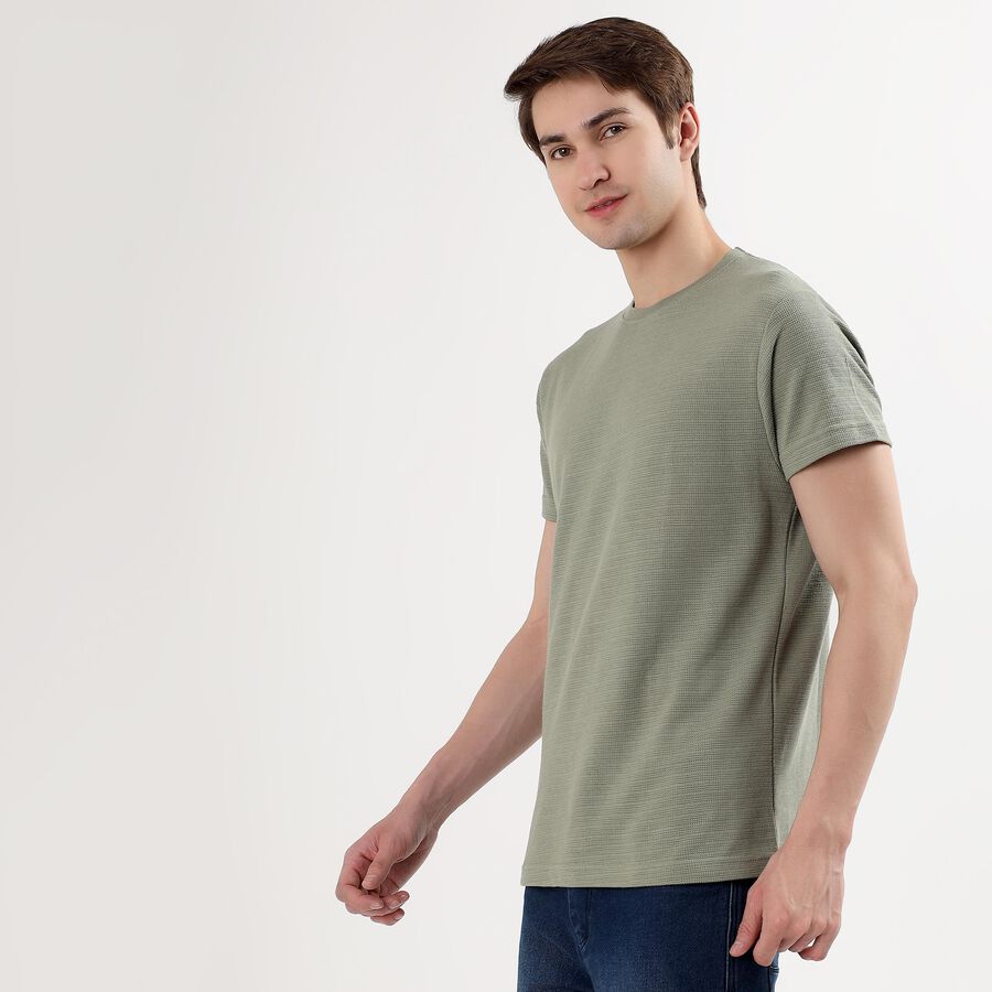 Men's Half Sleeves T-Shirt, Light Green, large