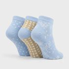 Women's Assorted Regular Fit Printed Pack of 3 Socks, चुनिंदा, small