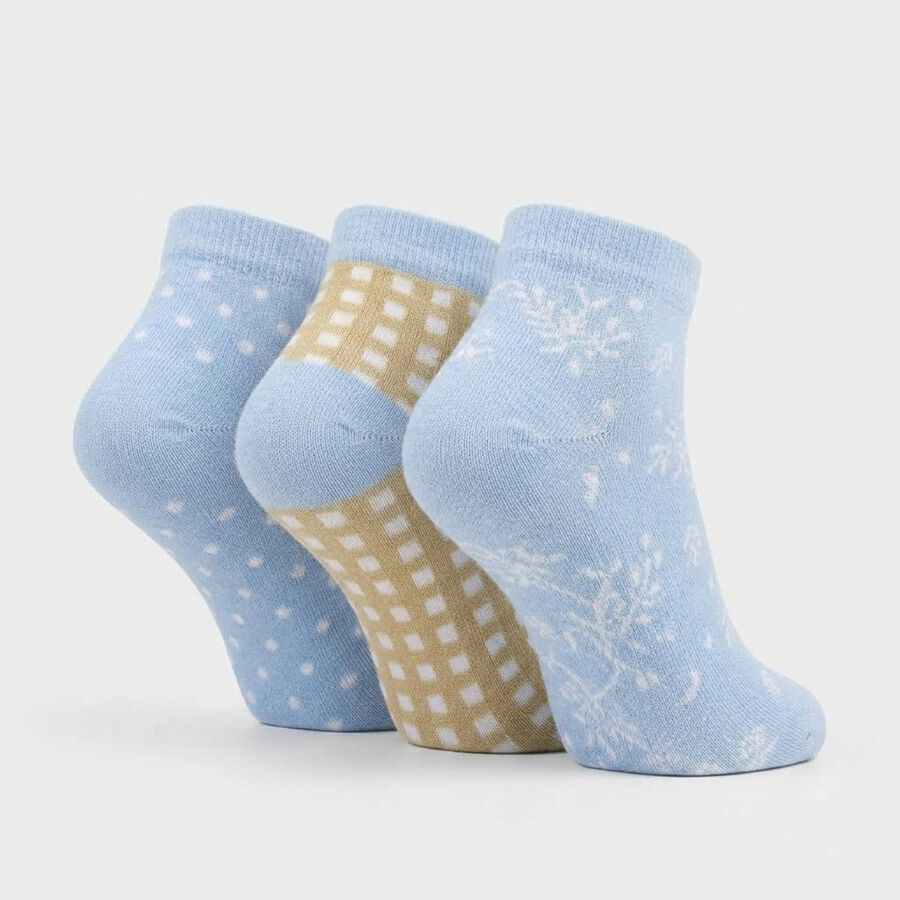 Women's Assorted Regular Fit Printed Pack of 3 Socks, चुनिंदा, large