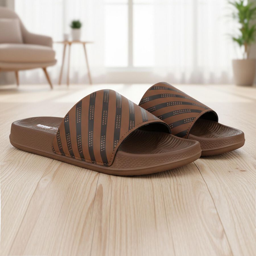 Men's Slipper, Brown, large