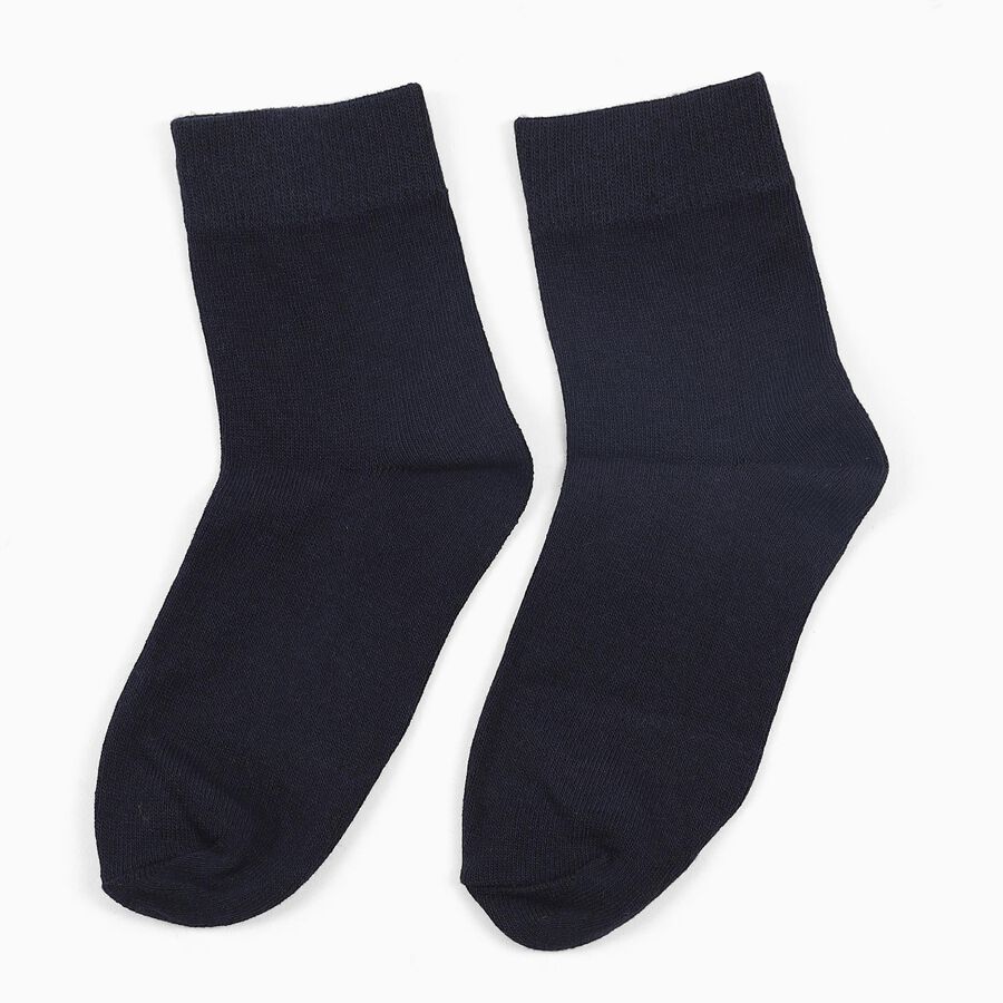 Boys' Navy Full-Length Socks, नेवी ब्लू, large image number null