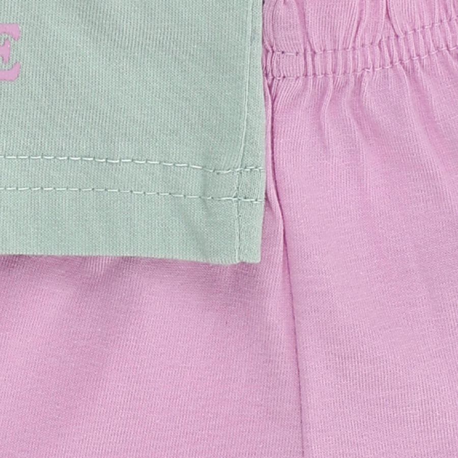 Infants' 100% Cotton Short Set, Light Green, large image number null