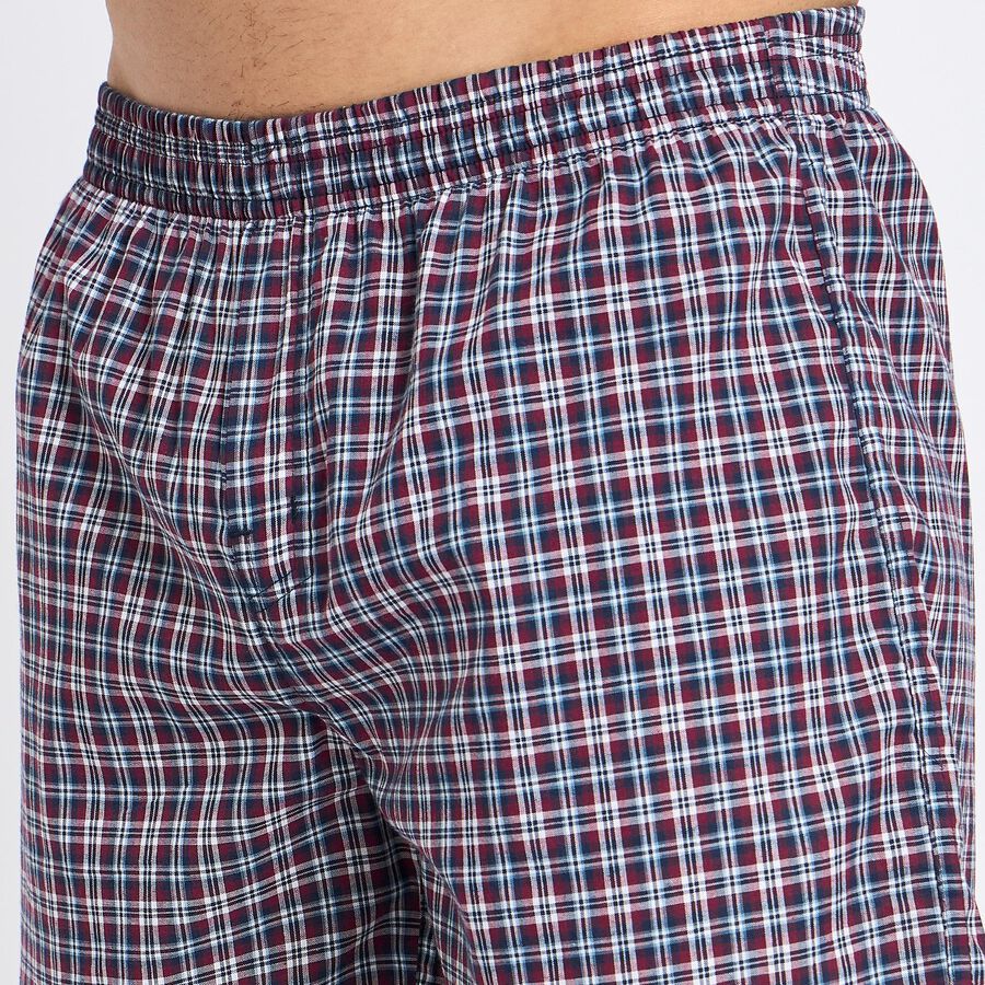 Men's 100% Cotton Boxers, Maroon, large image number null