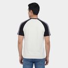 Men's Blue Round Neck Casual T-Shirt, Mid Blue, small