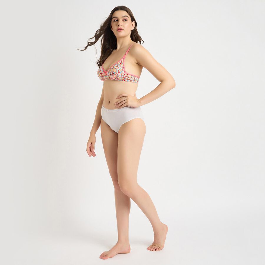 Ladies' 100% Cotton Bra , पीच, large image number null
