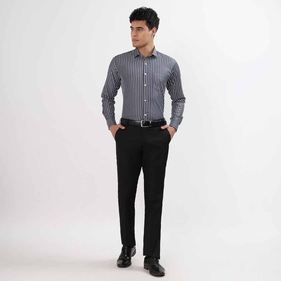 Men's Formal Shirt, Navy Blue, large image number null