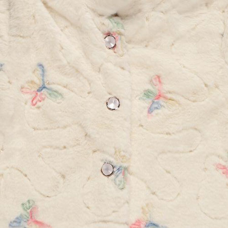 Girls Snow White High Neck Casual Jacket, White, large image number null